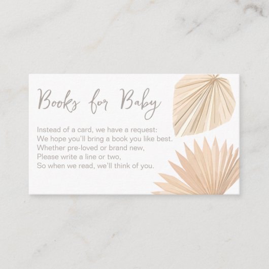 ベビーボード上のベビーシャワーブックベビーカード エンクロージャーカード (正面)