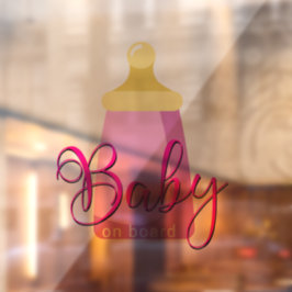 ベビーボード上の女の子のための可愛いミルクボトル ウィンドウサイン