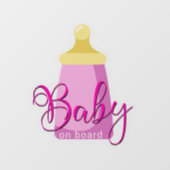 ベビーボード上の女の子のための可愛いミルクボトル ウィンドウサイン (シート)