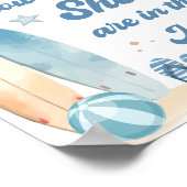 ベビーボード上の赤ちゃんシャワー数を推測 ポスター (角)