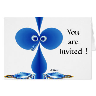 ベビーボービーバードブルー誕生日カード