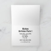 ベビーボービーバードブルー誕生日カード 招待状 (内部)