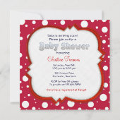 ベビーボーリングおもしろいニュートラルベビーシャワー 招待状 (裏面)