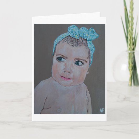 ベビーポートレート絵を描ズバイアルフレッドキツネ カード (正面)