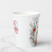 ベビーポーラベアカスタム文字ホリデーまたはクリスマス 紙コップ (右)