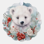 ベビーポーラベアカブギフトラベル オーナメントカード (正面)