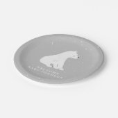 ベビーポーラベアキュブグレイ冬ベビーシャワー ペーパープレート (アングル)