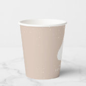 ベビーポーラーベアーキューブピンクウィンターベビーシャワー 紙コップ (正面)