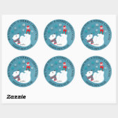 ベビーポーラ遊ベアの青いメリークリスマス ラウンドシール (シート)