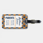 ベビーマイナーオレンジネイビーアーガイルパタンバッグラベル ラゲッジタグ (裏面横)