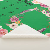 ベビーマイルストパーソナライズされたーンネームシャワーガールギフト シェルパブランケット (3/4)