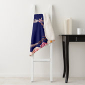 ベビーマイルストーパーソナライズされたンベイビーシャワーガールギフト シェルパブランケット (インサイチュ)