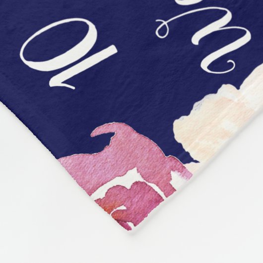 ベビーマイルストーパーソナライズされたンベイビーシャワーガールギフト フリースブランケット (角)