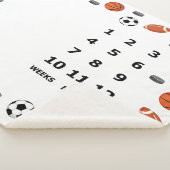 ベビーマイルストーンブランケットスポーツデザイン シェルパブランケット (3/4)