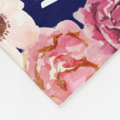 ベビーマイルストーンブランケットパーソナライズされたベビーガールギフト フリースブランケット (角)