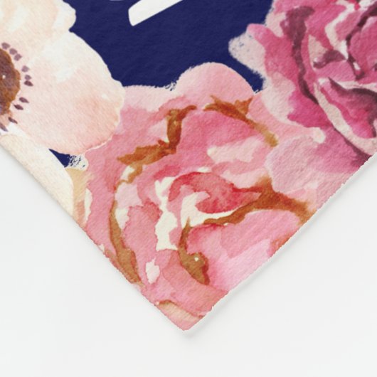 ベビーマイルストーンブランケットパーソナライズされたベビーガールギフト フリースブランケット (角)