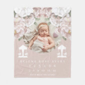 ベビーマイルストーンブランケット回転木馬 フリースブランケット (正面)