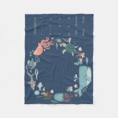 ベビーマイルストーンブルーザシーアニマルリース フリースブランケット (正面)