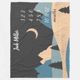ベビーマイルストーン毛布自然風景 フリースブランケット