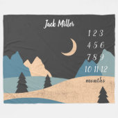 ベビーマイルストーン毛布自然風景 フリースブランケット (正面(横))