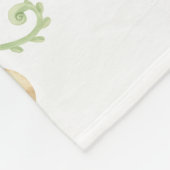 ベビーマイルストーン男女兼用恐竜の水色 フリースブランケット (角)