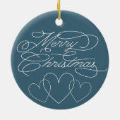 ベビーマイ初めてのクリスマスカスタム文字写真エレガント セラミックオーナメント (裏面)