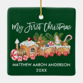 ベビーマイ初めてのクリスマスジンジャーブレッドトレイングリーン セラミックオーナメント (裏面)