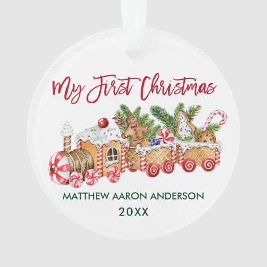 ベビーマイ初めてのクリスマスレッドジンジャーブレッド オーナメント (裏面)