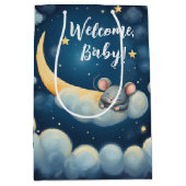 ベビーマウスがクラウドでスリープ中 ミディアムペーパーバッグ (正面)