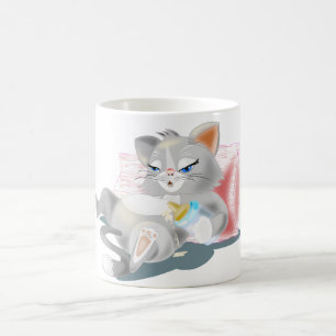 ベビーマグとリトル食べ物キットンミルク絵画- s コーヒーマグカップ