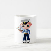 ベビーマグと小さなセーラーボーイ コーヒーマグカップ (中央)