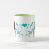 ベビーマグカップとベビー写真重要な誕生統計 マグカップ (中央)