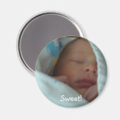 ベビーマグネット新生児の毛布パーソナライズされた マグネット (正面/裏面)