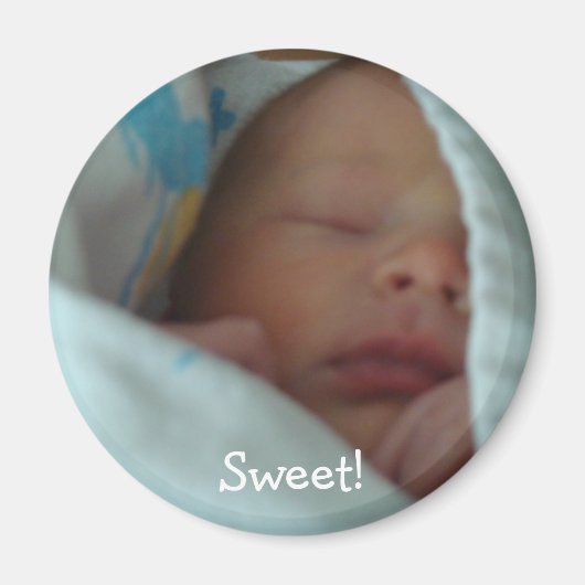 ベビーマグネット新生児の毛布パーソナライズされた マグネット (正面)