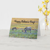 ベビーマザーズデイカード付きゼブラ カード (黄色い花)