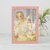 ベビーママへのリーチHaddon Sunblom Artist サンキューカード (スタンド正面)