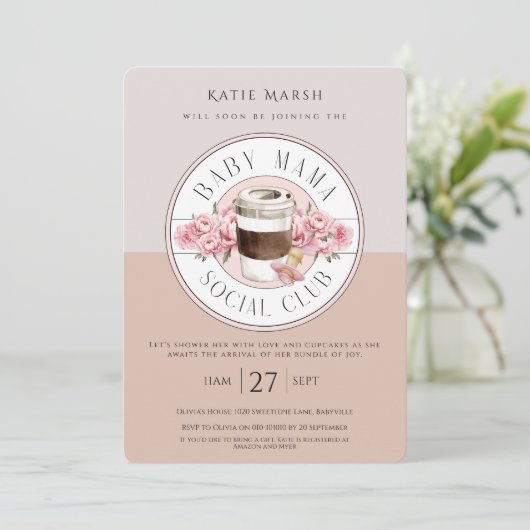 ベビーママソーシャルクラブ – ベビーシャワー 招待状 (スタンド正面)
