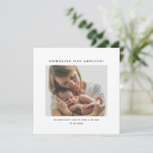 ベビーママ写真誕生 案内状 (スタンド正面)