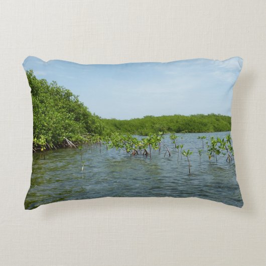 ベビーマングローブの木カリブの々 アクセントクッション (正面)