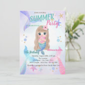 ベビーマーメイドはかりで測シースターズバースデーパーティー 招待状 (スタンド正面)