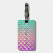 ベビーマーメイドグラデーションマーメイドテールはかりで測 ラゲッジタグ (裏面縦)