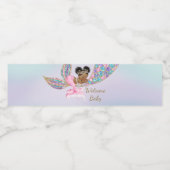 ベビーマーメイドシャワー水ラベル、アフリカ系アメリカ人 ペットボトルラベル (シングルラベル)