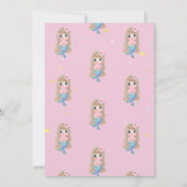 ベビーマーメイドスターズレインボー誕生日招待状 招待状 (裏面)