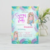 ベビーマーメイドフラワーズサマーバースデーパーティー 招待状 (スタンド正面)