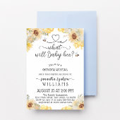 ベビーミツバチひまわりジェンダーの登場 招待状