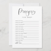 ベビーミニマルアドバイスカードゲーム用JOLIE祈りの言葉 招待状 (正面)