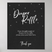 ベビーミニマルシャワーゲームおむつラッフルサイン ポスター (正面)