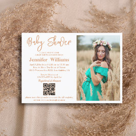 ベビーミニマルシャワー写真qrコード 招待状