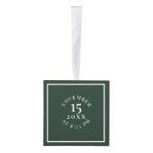 ベビーミニマル名&誕生統計フォトキープサケ キューブオーナメント (右)