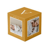 ベビーミニマル名&誕生統計フォトキープサケ フォトキューブ (裏面アングル)